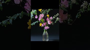 【初心者】百均の花瓶に華やかな春のお花の生け方　#shorts #ikebana #flowers #花