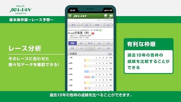 【How To JRA-VANスマホアプリ】基本操作篇～レース予想～